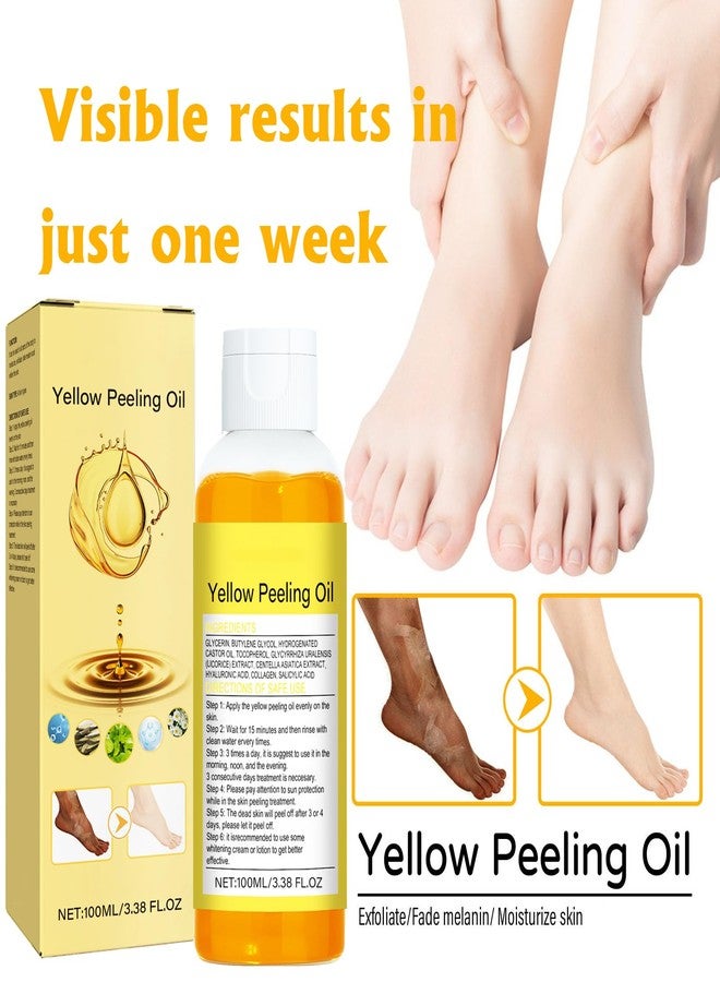 Grospe Yellow Peeling Oil, Exfoliating Chemical Peel At Home for Hand, Body and Foot Peel, Extra Strong Exfoliant Peeling Oil for Dark Skin Extra Strength All Skin Type 3.38 Fl Oz - Image 5